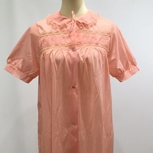 Vintage Charmode Peach Dressing Gown Robe Medium